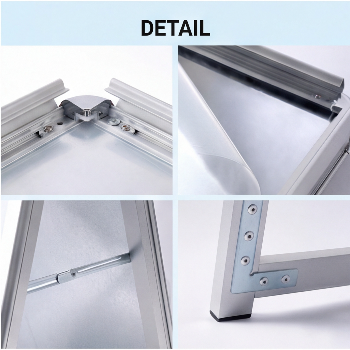 A型スタンド看板 激安コスパタイプ B2 片面  シルバー/ブラック/木目3色JC-B2-S