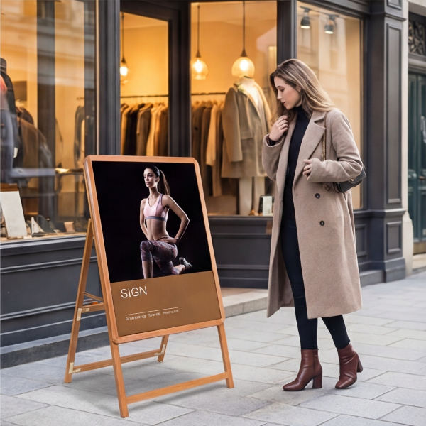 A型スタンド看板 激安コスパタイプ B2 片面  シルバー/ブラック/木目3色JC-B2-S