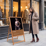 A型スタンド看板 激安コスパタイプ B2 片面  シルバー/ブラック/木目3色JC-B2-S