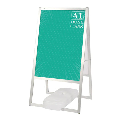 A型スタンド看板 A1 両面表示 屋外対応 防風 店舗用 風対策スタンド看板 シルバー JYA1-D-P-2SET