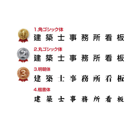 一級建築士事務所登録票 高級額付き 法定看板 事務所用 サインプレート kin02