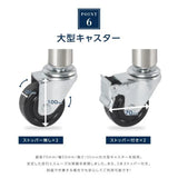 日本製 ステンレス作業台 キャスター付き W600×D600×H800mm 調理台 業務用 キッチン作業台 移動式 kot2ca-6060