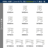日本製 ステンレス コンロ台 キャスター付き W×D450×H650mm 業務用 作業台 二段棚 移動式 キッチンラック kot2ca650