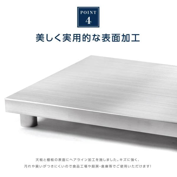 日本製 ステンレス製 コンロ台 業務用 キャスター付き 2段 奥行600×高さ650mm 作業台棚 キッチンラック kot2ca650