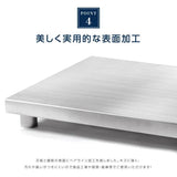 日本製 ステンレス製 業務用 キャスター付き 3段棚 W600×H800mm キッチンラック 作業台棚 ステンレス棚 カウンターラック 厨房収納 kot3ca
