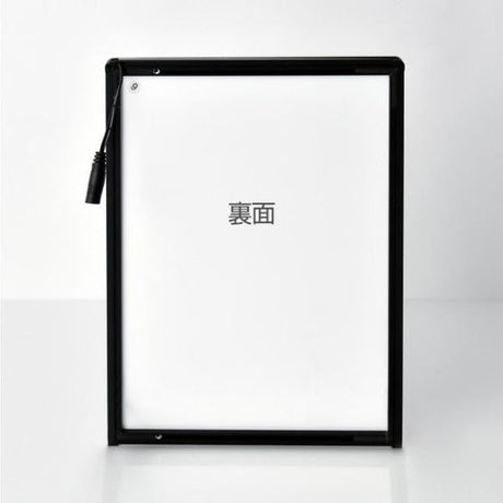 LEDポスターパネル 屋内用 A1 薄型 スライド式 シルバー/ブラック W605×H851mm ポスターフレーム LEDパネル led-pu-a1