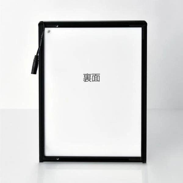 LEDポスターパネル 屋内用 A1 薄型 スライド式 シルバー/ブラック W605×H851mm ポスターフレーム LEDパネル led-pu-a1
