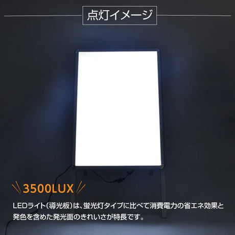 A型LEDライトパネル グリップ式 A1 両面 シルバー・ブラック lps-a1d