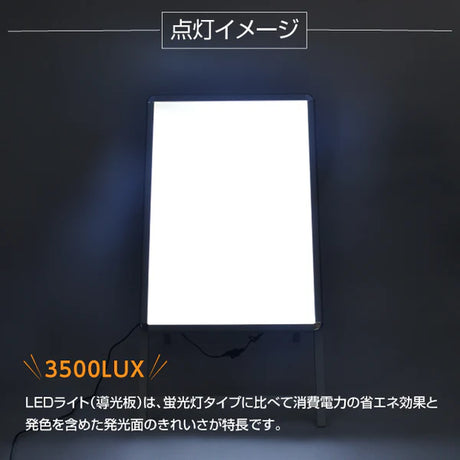 A型LEDライトパネル グリップ式 A1 片面 シルバー・ブラック lps-a1s