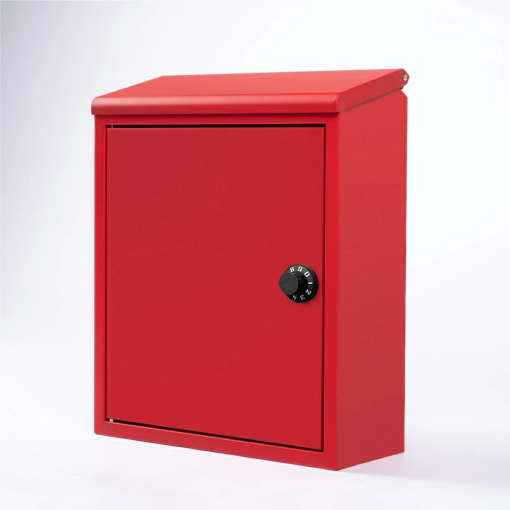 日本製郵便ポスト 壁掛け おしゃれ 郵便受け 大型 メールボックス 日本製 玄関ポスト ダイヤル錠 屋外ポスト レッド POST gs-pl-mailbox02