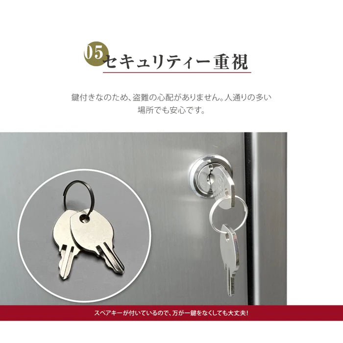 郵便受け ポスト ステンレス製 壁掛け 鍵付き 大型 トップローディング さびにくい メールボックス mbox