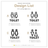 【TOILET】男女トイレ表示 ピクトサイン ブラック/ホワイト アクリルt5mm トイレ案内 picsgn-ml