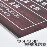 建設業許可票 3mmアルミ複合板 W450×H350mm 木目調デザイン 法定表示看板 工事用 標識 pl-wood