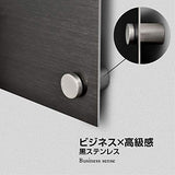 建設業許可票 看板 黒ステンレス×白文字 W450×H350mm 文字入れ込み 法定看板 事務所用 高級感 rb-blk-stl-white