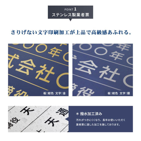 建設業の許可票 看板 約W52cm×H37cm 紺色看板+金文字/銀文字 【内容印刷込み】gs-pl-navy-rb
