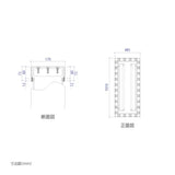 LED内照式袖看板 角型 W485×H1010mm 両面仕様 点滅LEDモジュール付 アルミ枠 アクリル面板 ホワイト SD170-485-1010