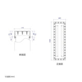 LED内照式袖看板 角型 W485mm×H1535mm 両面仕様 LED点滅モジュール付き アルミ枠 アクリル面板 ホワイト SD170-485-1535