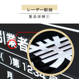 建設業許可票 看板【透明アクリル板/置き型 自立】業者票 事務所用 gs-pl-rb-standt