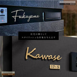 表札 ステンレス 英数字 店舗サイン  切り文字 ゴールド 門柱 玄関 かっこいい おしゃれ  sh-s0003