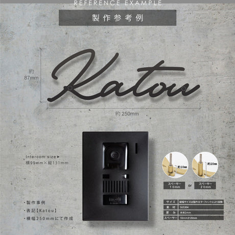 表札 ステンレス 英数字 店舗サイン  切り文字 ゴールド 門柱 玄関 かっこいい おしゃれ  sh-s0003