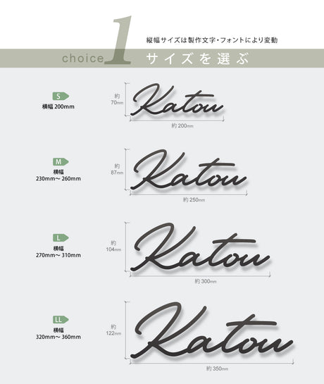 表札 ステンレス 英数字 店舗サイン  切り文字 ゴールド 門柱 玄関 かっこいい おしゃれ  sh-s0003