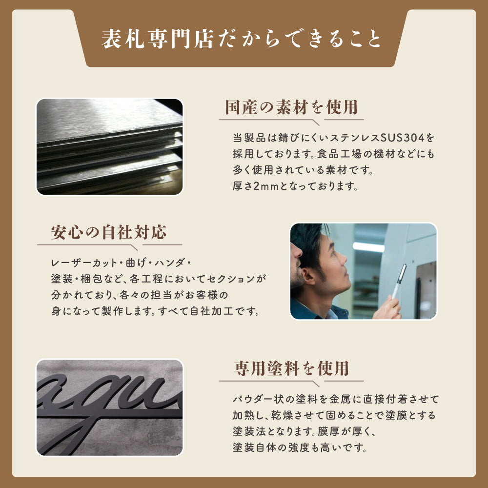 表札 マンション マグネット シール式 おしゃれ 機能門柱 両面テープ装着済み 貼るだけ sh-s0010