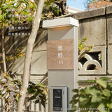 表札 戸建て タイル 約W150mm×H150mm×t9mm  マンション オリジナル 筆記体 番地 sh-t0012