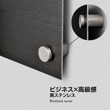 登録電気工事業者登録票 黒ステンレス×白文字 化粧ビス付き 法定看板 ele-blk-stl-white