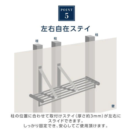 日本製 ステンレス パイプ吊り棚 水切り棚 W1500×D300mm 業務用 壁掛け キッチン収納 厨房ラック ウォールシェルフ skk-004-15030