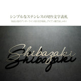 日本製 ステンレス・アイアン切り文字表札 オーダーメイド・番地入りローマ字 sus-03