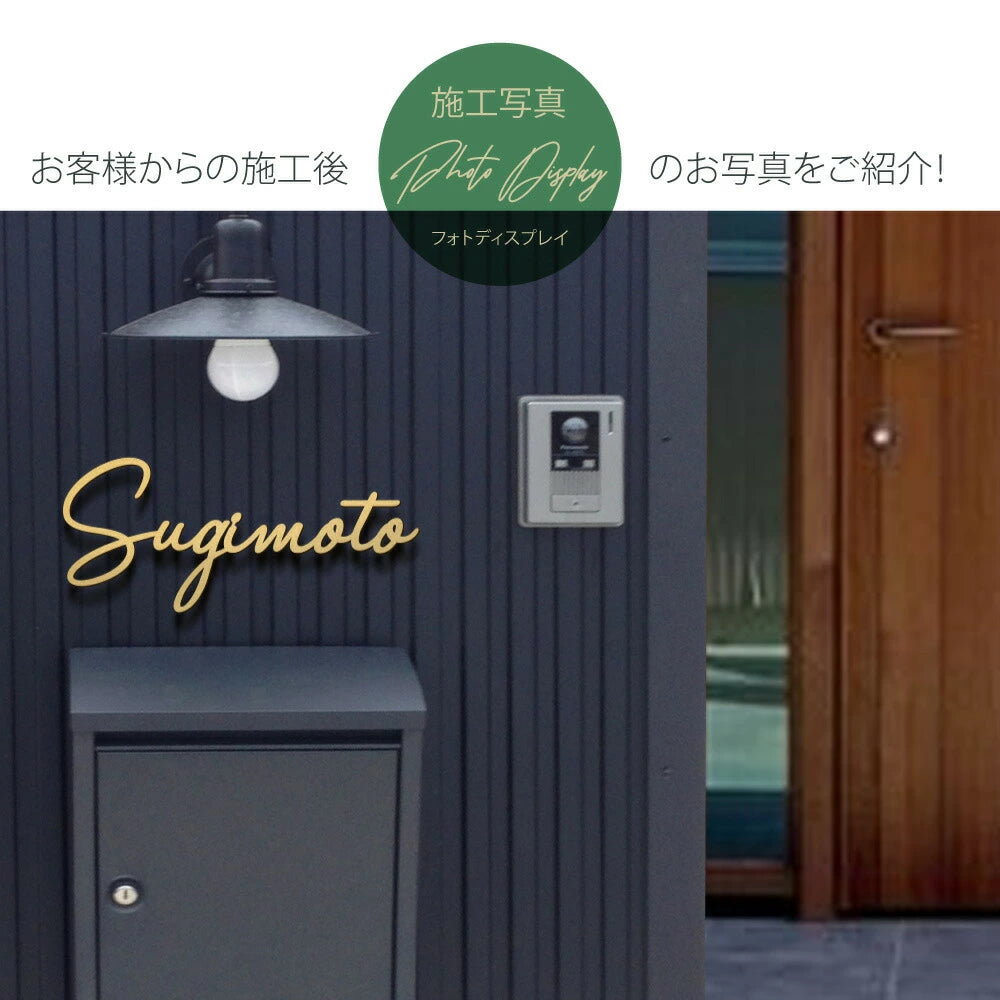 日本製 ステンレス・アイアン切り文字表札 オーダーメイド・番地入りローマ字 sus-03