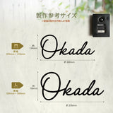 日本製 ステンレス・アイアン切り文字表札 オーダーメイド・番地入りローマ字 sus-03