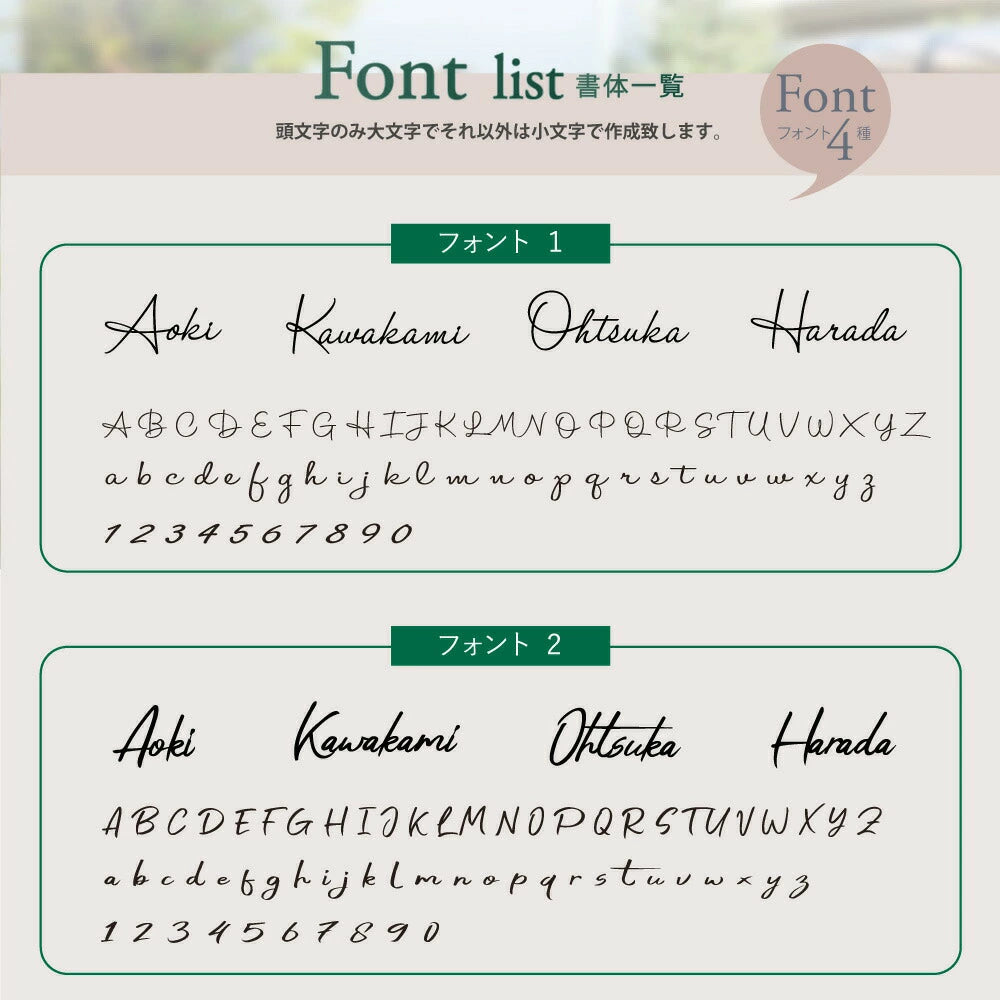 日本製 ステンレス・アイアン切り文字表札 オーダーメイド・番地入りローマ字 sus-03