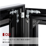 LEDポスターパネル A1サイズ 屋外対応 防犯鍵付き 薄型 W694×H941mm ポスターフレーム LEDパネル ブラック T003-2-A1