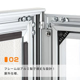 LEDポスターパネル A1サイズ 屋内対応 防犯鍵付き 薄型 W694×H941mm ポスターフレーム LEDパネル シルバー T003-3-A1