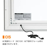 LEDポスターパネル A1サイズ 屋内対応 防犯鍵付き 薄型 W694×H941mm ポスターフレーム LEDパネル シルバー T003-3-A1