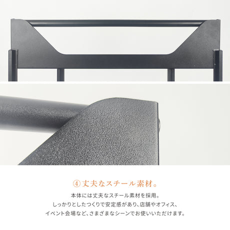 キャスター付きスチール製A型スタンド看板 A2サイズ 片面表示 スタンドプレート 店舗用 サインスタンド TAA-A2-S