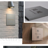 表札 おしゃれ 戸建て タイル 約144mm×144mm×t8.5mm マンション 住所入り 二世帯 tile-04