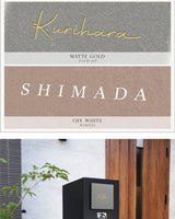 表札 おしゃれ 戸建て タイル 約144mm×144mm×t8.5mm マンション 住所入り 二世帯 tile-04