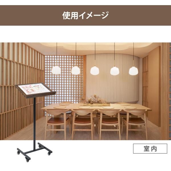 メニュースタンド A3横 片面 店舗用 スタンド看板 飲食店 案内看板 W500×H1180mm TKS-KMD01