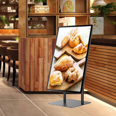 日本製屋内用 デジタルサイネージ 壁寄せ直結式ツインロースタンド TKS-TVSTAND-F