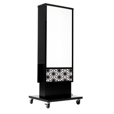 電飾スタンド看板 和風 印刷シート貼込タイプ 両面表示 高さ140cm 青海波/麻の葉/桧垣/黒 ts-wf-02-m