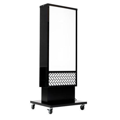 電飾スタンド看板 和風 印刷シート貼込タイプ 両面表示 高さ140cm 青海波/麻の葉/桧垣/黒 ts-wf-02-m