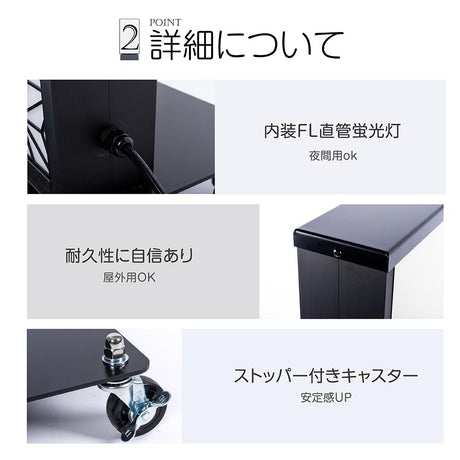 電飾スタンド看板 和風 印刷シート貼込タイプ 両面表示 高さ140cm 青海波/麻の葉/桧垣/黒 ts-wf-02-m