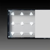 LED内照式壁面看板 W1800×H450mm 薄型 アクリル面板 片面仕様 ファサード看板 シルバー/ブラック WD100-1800-450