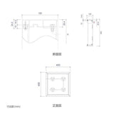 LED内照式壁面看板 W450×H450mm 薄型 アクリル面板 片面仕様 ファサード看板 シルバー/ブラック WD100-450-450