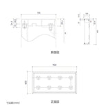 LED内照式壁面看板 W900×H450mm 薄型 アクリル面板 片面仕様 ファサード看板 シルバー/ブラック WD100-900-450