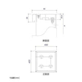 LED内照式壁面看板 W450×H450mm 薄型 アクリル面板 片面仕様 ファサード看板 シルバー/ブラック WD85-450-450
