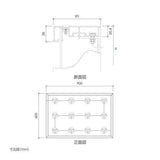 LED内照式壁面看板 W900×H600mm 薄型 アクリル面板 片面仕様 ファサード看板 シルバー/ブラック WD85-900-600